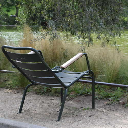 Poltrona contemporanea - TUILERIES  - Edmond & Fils - in acciaio / in acciaio / con cuscino rimovibile