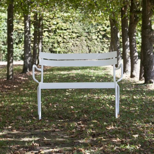 Panca da giardino contemporanea - TUILERIES  - Edmond & Fils - in acciaio / con schienale / con braccioli