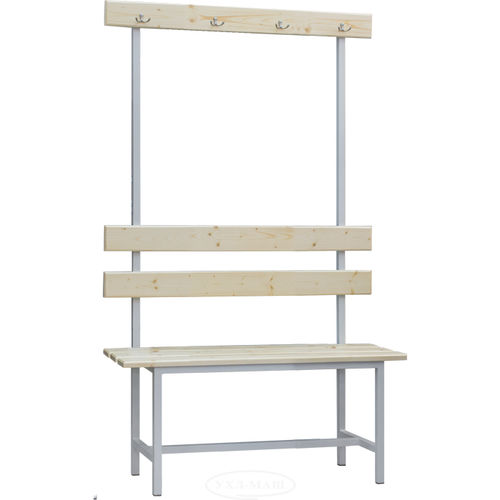 Panca per spogliatoio contemporanea - CV - PJSC UHL-MASH - in legno / con schienale / senza braccioli