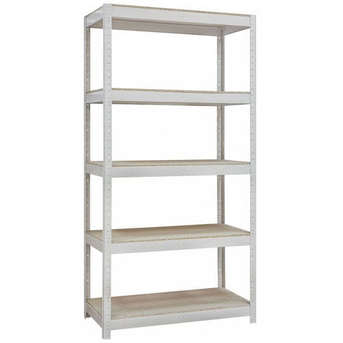 Scaffale contemporaneo - ST-4/2МD-10 - PJSC UHL-MASH - in legno / in acciaio con rivestimento a polvere / bianco