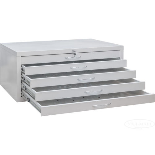 Armadio classificatore basso - A1х5 - PJSC UHL-MASH - in acciaio / con cassetti / contemporaneo