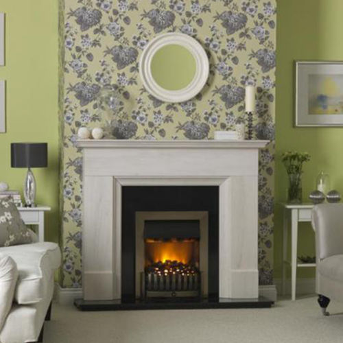 Focolare aperto elettrico - DANVILLE ANTIQUE  - Dimplex - a 1 faccia / in ottone / da incasso
