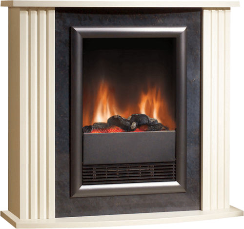Camino elettrico - MOZART CREAM - Dimplex - a pavimento / a parete / Faccia singola