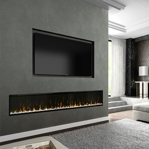 Focolare aperto elettrico - Ignite XLF 100 - Dimplex - a 1 faccia / in vetro / da incasso