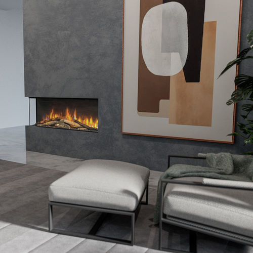 Focolare chiuso elettrico - VIVENTE PLUS 100 - Dimplex - a 3 facce / in metallo / in ceramica