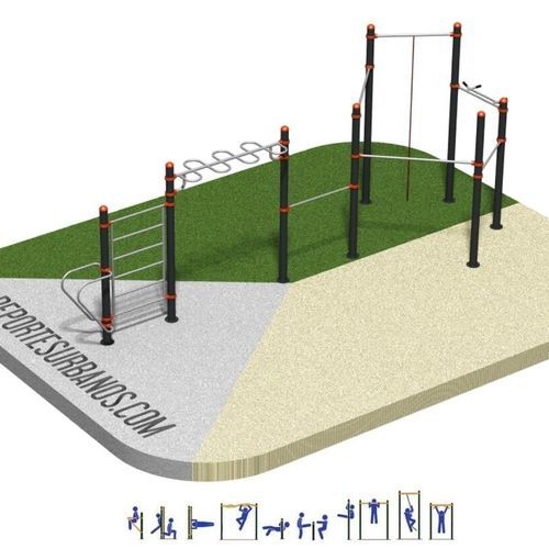 Attrezzature di street workout per spazio pubblico - DUCG-2009 - DEPORTES URBANOS - per impianto sportivo / per università / pressa