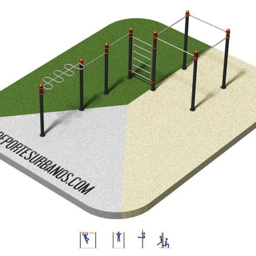 Attrezzature di street workout per scuola - DUCG-2005 - DEPORTES URBANOS - per zone urbane / dips / squat