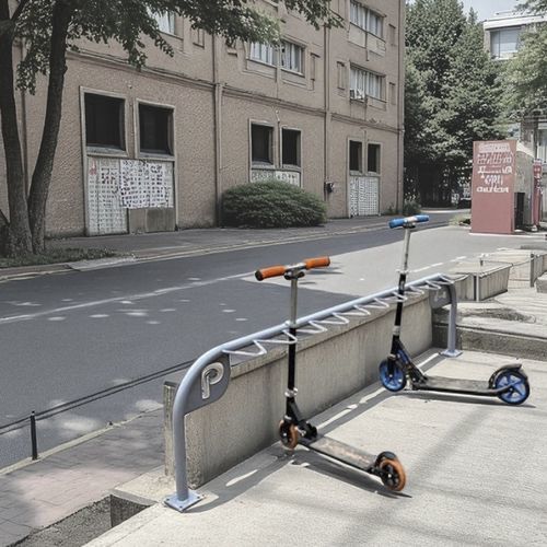 Rastrelliera per monopattino con sistema di sicurezza - DUMUAP-04 - DEPORTES URBANOS - per spazi pubblici / per zone urbane / in acciaio galvanizzato