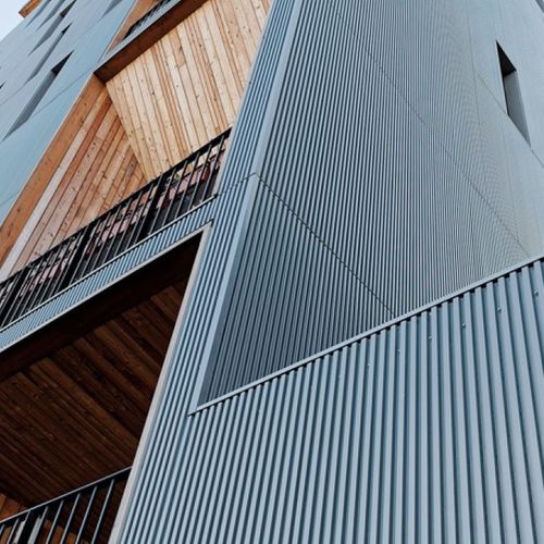 Rivestimento di facciata in fogli - CARRAÏNE - ArcelorMittal Building Solutions - in alluminio / in acciaio galvanizzato / in acciaio inossidabile