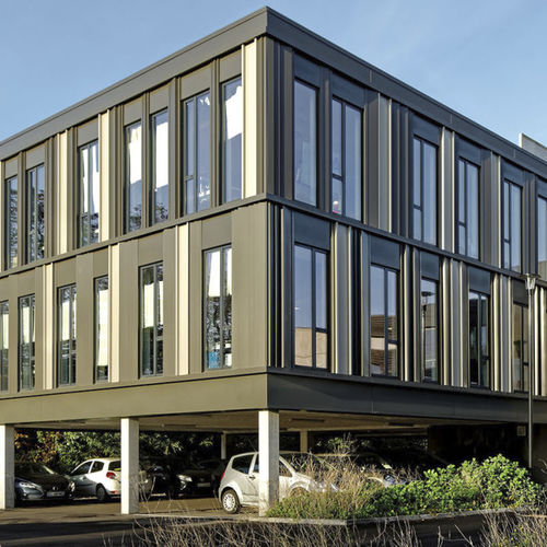 Rivestimento di facciata a doghe - CRESCENDO® - ArcelorMittal Building Solutions - in alluminio / in acciaio / in acciaio verniciato