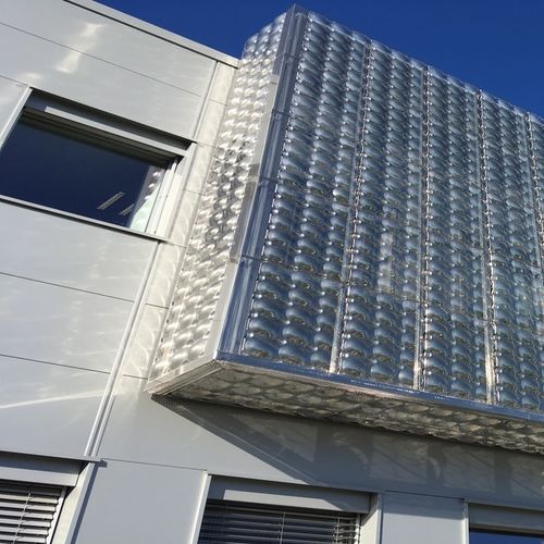 Rivestimento di facciata in pannelli - OXYGEN - ArcelorMittal Building Solutions - a cassetta / in acciaio inossidabile / perforato
