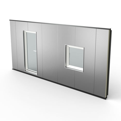 Facciata continua in pannelli prefabbricati - D2B&reg; Promisol&reg; S - ArcelorMittal Building Solutions - in acciaio / con isolamento integrato / tagliafuoco