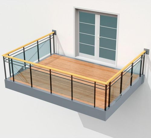 Balcone pannelli in vetro - D2B® Canopee - ArcelorMittal Building Solutions - in legno / in acciaio galvanizzato