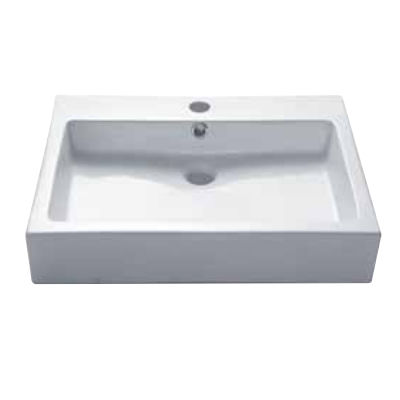 Lavabo da appoggio - TANK - LINE ART - in ceramica / rettangolare / 1 foro