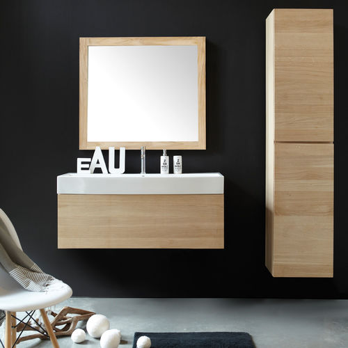 Mobile lavabo sospeso - BASIC - LINE ART - in legno / contemporaneo / senza ante