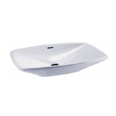 Lavabo da appoggio - SLIM - LINE ART - in ceramica / rettangolare / senza foro
