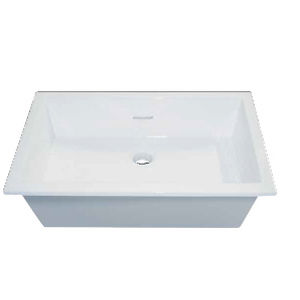 Lavabo da incasso - RECTANGULARE SOPRAPIANO - LINE ART - in ceramica / rettangolare / senza foro