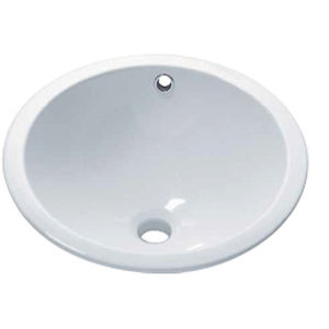 Lavabo da incasso - SOPRAPIANO - LINE ART - in ceramica / rotondo / senza foro