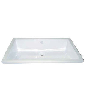 Lavabo da incasso - RECTANGULARE SOTTOPIANO - LINE ART - in ceramica / rettangolare / senza foro