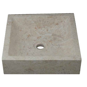 Lavabo da appoggio - 0010 PB - LINE ART - in pietra / quadrato / senza foro
