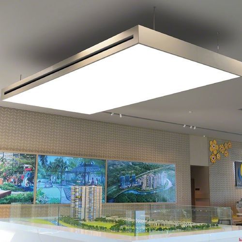 Soffitto teso in alluminio - CLOUD CLIM® - BARRISOL - in tela / ad isola / per ufficio