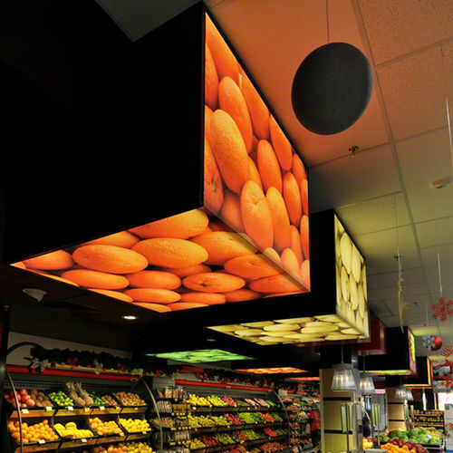 Parete tesa display - SIGN - BARRISOL - con motivo stampato / leggera