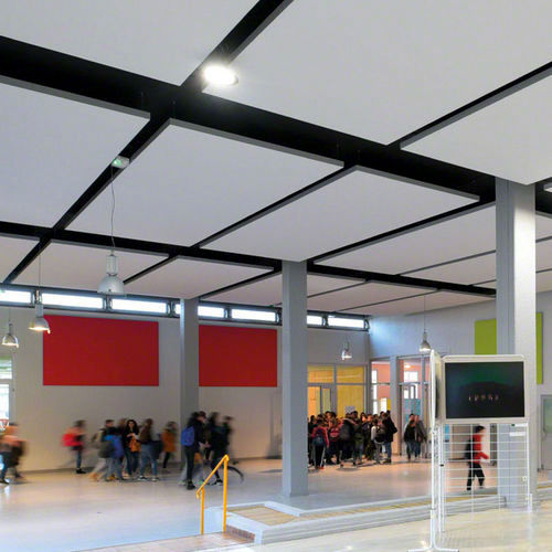 Soffitto teso in tela - RADIANT CLOUD CLIM® - BARRISOL - in pannelli / ad isola / da interno
