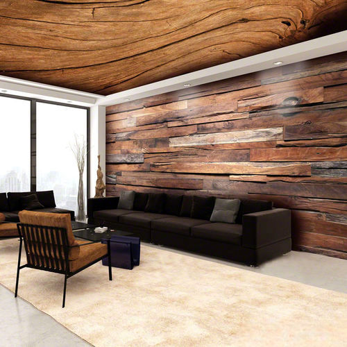 Soffitto teso in PVC - WOOD EFFECT® - BARRISOL - in tela / per soggiorno / per muro