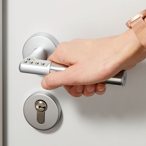 Maniglia per porta - Code  - Vachette - da finestra / in Zamak / in acciaio inossidabile spazzolato