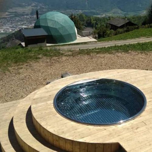 Tinozza finlandese in cedro - SSHT 220 - Swiss Thai Water Solution Co.,LTD - in acciaio inossidabile / per uso residenziale / contract
