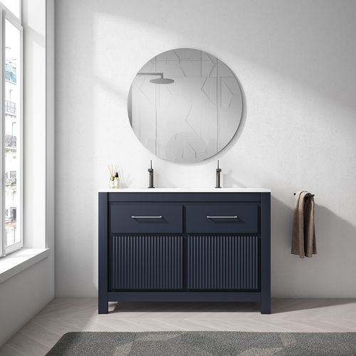 Mobile lavabo da appoggio - VEGA  - Visobath - in legno / contemporaneo / senza ante