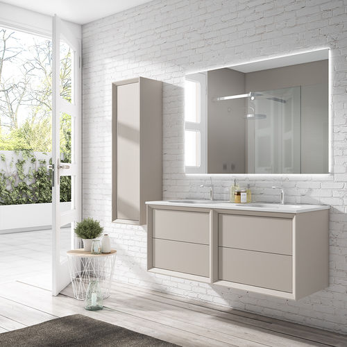 Mobile lavabo sospeso - DECOR  - Visobath - in legno / contemporaneo / senza ante