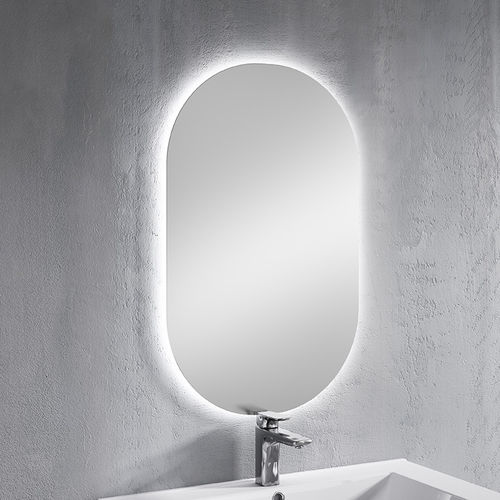 Specchio da bagno a muro - ADA  - Visobath - contemporaneo / ovale / luminoso