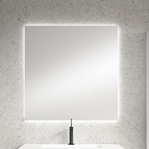 Specchio da bagno a muro - LIGHT  - Visobath - contemporaneo / quadrato / luminoso