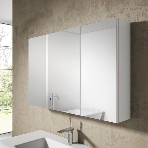 Mobile pensile per bagno con specchio contemporanea - PRISMA  - Visobath - per uso residenziale / in vetro / alta