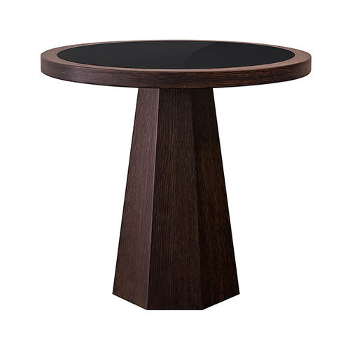 Tavolo d'appoggio contemporaneo - VTA316 - Voila Spanish Furniture S.L. - impiallacciato in legno / in vetro laccato / con supporto in noce americano