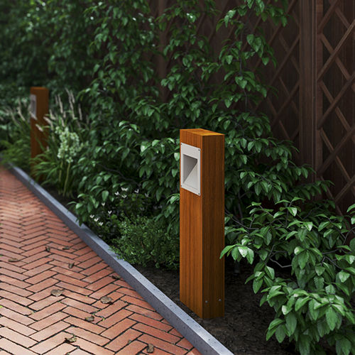 Lampioncino da giardino - DROP - Light34 Lighting - contemporaneo / in alluminio / in teak