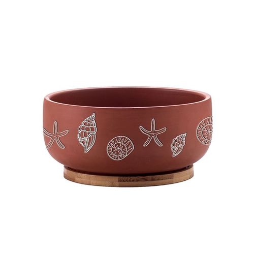 Vaso da giardino in terracotta - AN0066-13 - Guangzhou Ancooly Gardening LTD - ad isola / rotondo / per uso residenziale