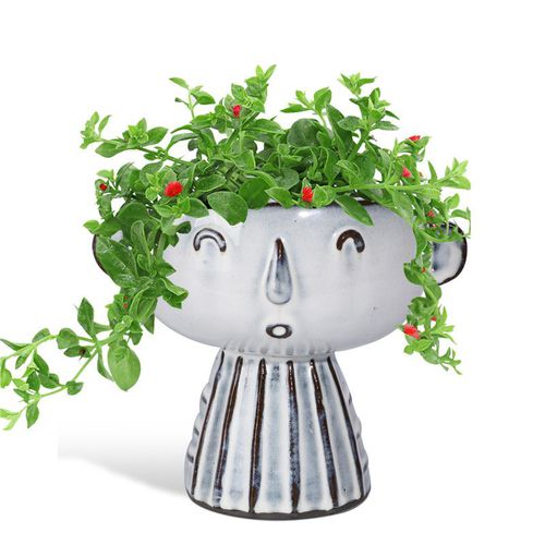 Vaso da giardino in ceramica smaltata - AN0075-1 - Guangzhou Ancooly Gardening LTD - da appoggio / rotondo / per uso residenziale