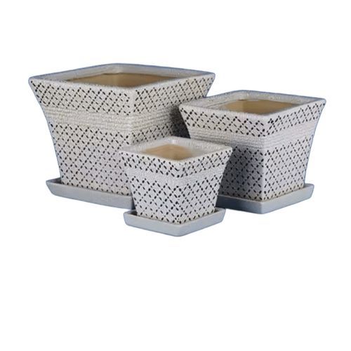 Vaso da giardino in ceramica smaltata - AN112402 series - Guangzhou Ancooly Gardening LTD - ad isola / conico / per uso residenziale