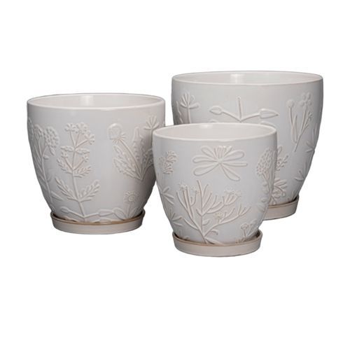 Vaso da giardino in ceramica smaltata - AN173010 series - Guangzhou Ancooly Gardening LTD - ad isola / conico / per uso residenziale