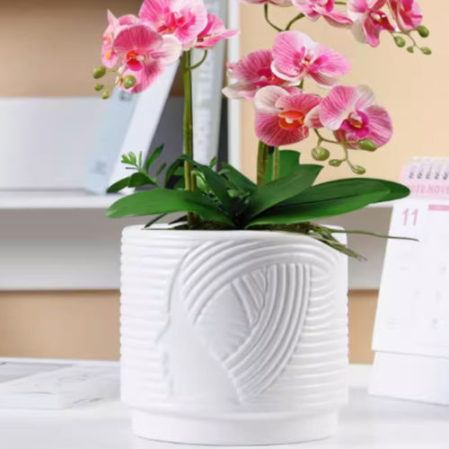 Vaso da giardino in ceramica smaltata - AN109 series - Guangzhou Ancooly Gardening LTD - ad isola / rotondo / per uso residenziale