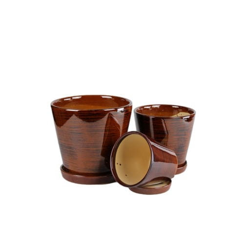Vaso da giardino in ceramica smaltata - AN112001-48/AN112001-47 - Guangzhou Ancooly Gardening LTD - da appoggio / conico / per uso residenziale
