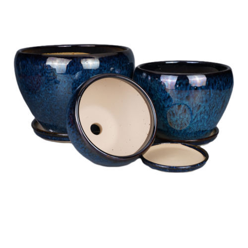 Vaso da giardino in ceramica smaltata - AN1513355 series - Guangzhou Ancooly Gardening LTD - da appoggio / rotondo / per uso residenziale