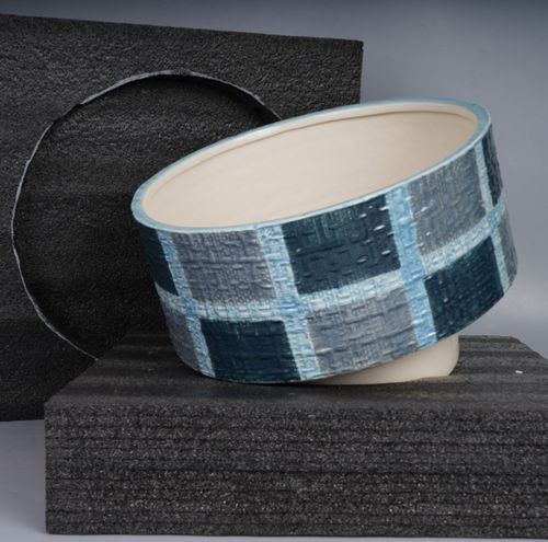 Vaso da giardino in ceramica smaltata - Weave  - Guangzhou Ancooly Gardening LTD - ad isola / rotondo / per uso residenziale