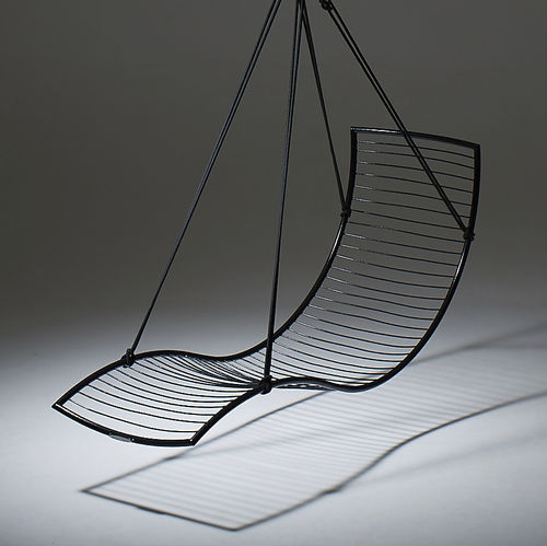Poltrona sospesa - CURVE - Studio Stirling - contemporanea / in tessuto / in acciaio