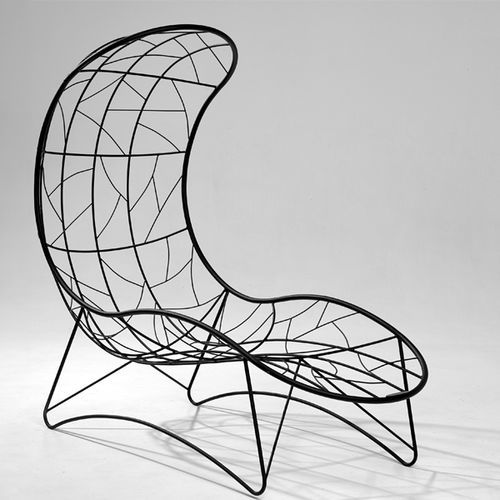 Chaise longue contemporanea - RECLINER - Studio Stirling - in tessuto / in acciaio / in acciaio