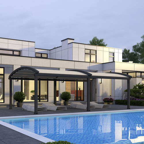 Pergola ad arco autoportante - 1400 RCS SERIES - ROYAL CLASS TENTE - addossata / sospesa / in alluminio estruso