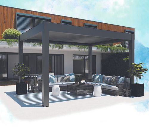 Pergola bioclimatica - Azule - TODOCRISTAL - autoportante / in alluminio / a lamelle orientabili