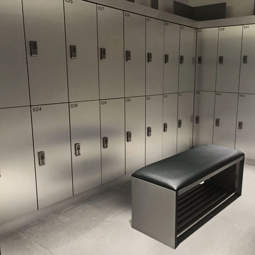 Contenitore a scomparti in laminato ad alta pressione - DEBO-LOCKER-07 - DEBO - contract / per edifici pubblici / per scuola